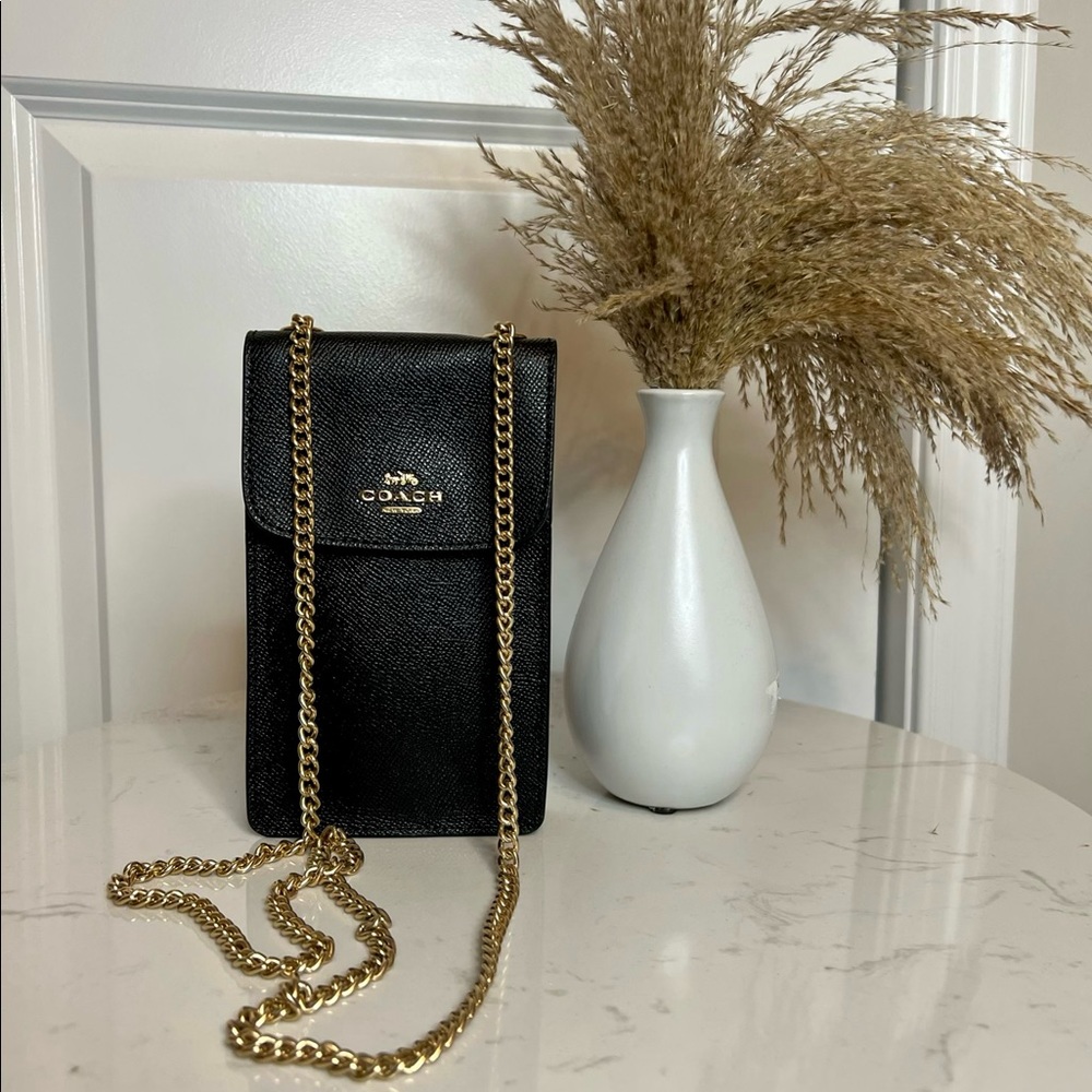 Coach Leather Phone And Credit Card Case